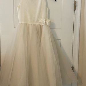 White Dress for child size 10. Only worn once.